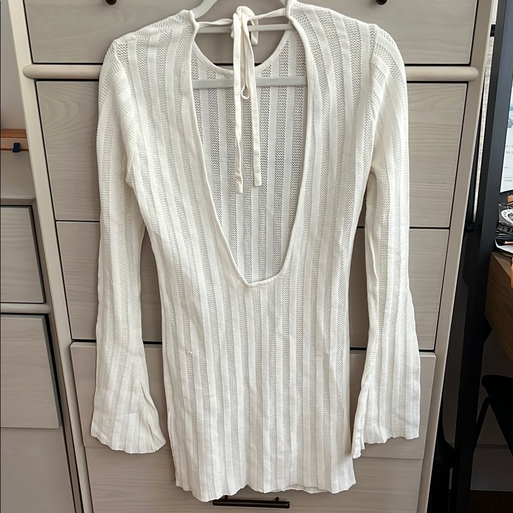 Knit White Dress